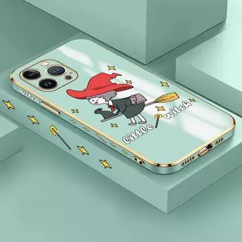 Симпатичный чехол для телефона с 6D покрытием для iPhone 11 12 13 14 Pro Max, чехол для телефона Samsung Galaxy Xiaomi Mi Redmi Note Oneplus Infinix Tecno Cover iPhone 11 Pro Max ярко-зеленый