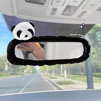 Симпатичный чехол для зеркала заднего вида салона автомобиля, плюшевый кролик, украшение в виде сердца, чехол для зеркала заднего вида автомобиля, аксессуары
