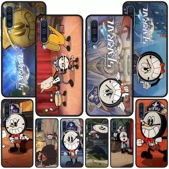 Симпатичный чехол с часами Honkai Star Rail для Samsung Galaxy A02s A70 A70s A20e A03s A20 A30 A30s A40 A50 A50s, черный чехол из ТПУ для телефона Samsung A10