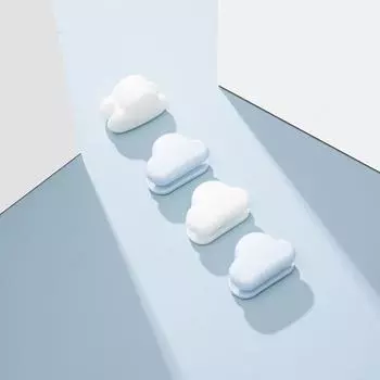 Симпатичный держатель для зубной пасты Cloud, самоклеящаяся стойка для хранения очищающего средства для лица с зажимом синий