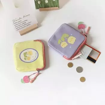 Симпатичный кошелек для монет для девочек, весна-лето, простой кошелек-тюльпан, женская сумка для хранения салфеток, студенческая простая сумка для мелких предметов, кошельки для монет розовый