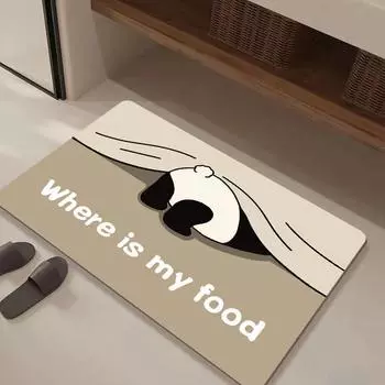 Симпатичный коврик для пола с изображением скрытого кота из диатомовой грязи, водопоглощающий коврик для двери ванной комнаты, забавный коврик для двери дома 40*60cm