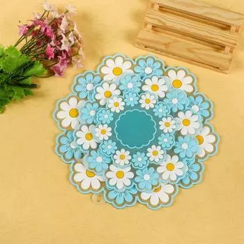 Симпатичный коврик для стола с цветущей маргариткой, подставка для обеденной тарелки, изолированные подставки для кружки молока, подставки под кофейную чашку, изоляционная подставка для кухни S