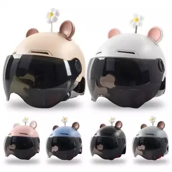 Симпатичный мотоциклетный полушлем, легкий мотоциклетный шлем, винтажный шлем, универсальный, всесезонный, сертифицированный, взрослый, защитные шлемы