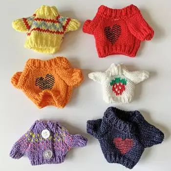 Симпатичный мультяшный костюм для куклы из пряжи, Рождественский элемент, свитер для ролевой игры, одежда BJD E