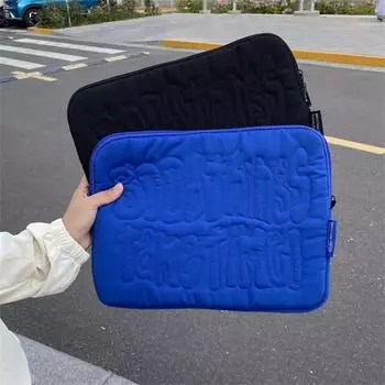 Симпатичный противоударный чехол для ноутбука с вышитым узором 11, 13, 14 дюймов для Macbook, iPad, Samsung, ноутбука и планшета 11 inch синий