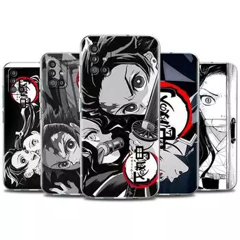 Симпатичный прозрачный чехол Demon Slayer для Samsung Galaxy A51 A71 A21s A31 A12 A32 5G A21 EU A52 4G A41 A11 A22, чехол для телефона Samsung A91