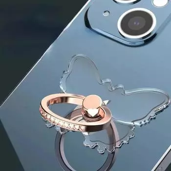 Симпатичный прозрачный держатель для мобильного телефона, вращающийся на 360°, складной кронштейн, подставка для наклеек для iPhone14 15 Diamond Holder