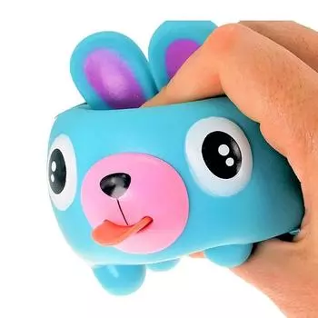 Симпатичный язык Выплюнуть игрушку Pinch Музыка Детская декомпрессия Вентиляционное отверстие Игрушка Вокальное животное Игрушка Снятие стресса Игрушки синий