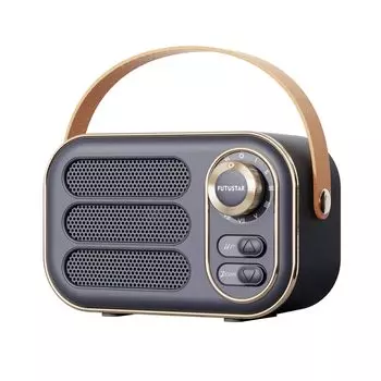 Симпатичный ретро Bluetooth-динамик с ручкой, плавная регулировка громкости, портативный динамик, Bluetooth-динамик, стерео беспроводной динамик - (фиолетовый)