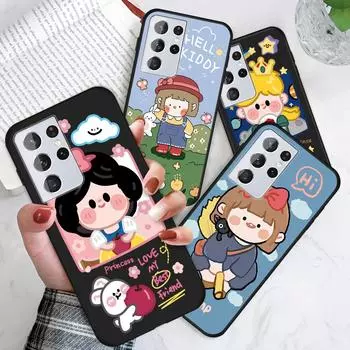 Симпатичный рисунок девушки с рисунком. Чехол для девочек. Прекрасный противоударный корпус. Redmi 10