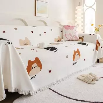 Симпатичный тканевый чехол для дивана, стильное полотенце для дивана, водонепроницаемое синельное расширенное чехлы для дивана, наборы четырех сезонов, универсальные чехлы, одеяла 180*130cm