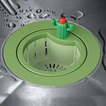 Симпатичный вариант фильтров для кухонного слива зелёный