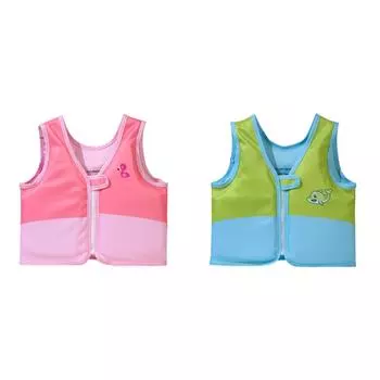 Симпатичный жилет для плавания для малышей, плавучие куртки с героями мультфильмов для мальчиков и девочек (розовый)