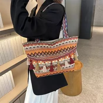 Simple and Casual Large-capacity Bag Women s Commuter Single-shoulder Bag Fashionable and Trendy Tote Bag синий