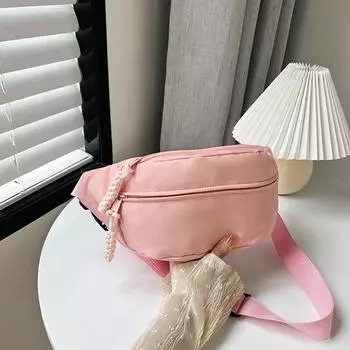 Простая и модная сумка через плечо на груди, повседневная сумка, женская летняя новая сумка-пояс 2024 года, повседневная и простая сумка через плечо чёрный