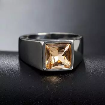 Simple and Fashionable Gemstone Studded Diamond Personalized Ring for Men and Women 7