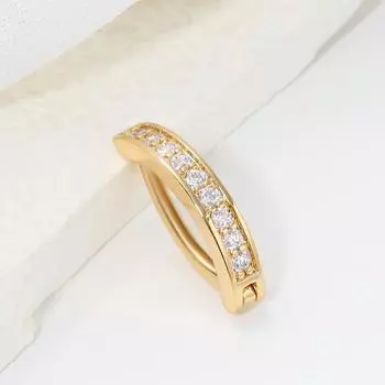 Simple and fashionable OL women s navel nail personalized row diamond inlaid zircon navel buckle niche design versatile navel clip