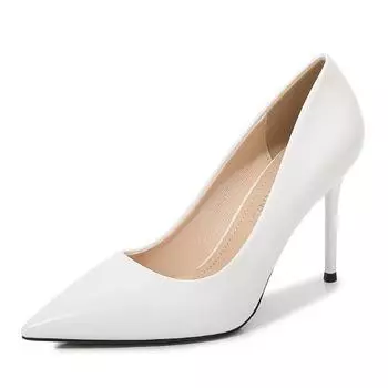 Simple and fashionable pointed thin heels high heels large size shallow mouth pointed sexy single shoes 40
