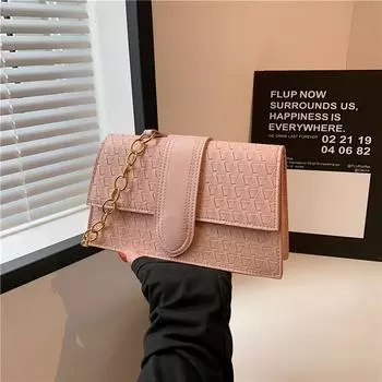 Simple and fashionable shoulder bag, simple and fashionable messenger handbag, 2024 summer new niche foreign style small square bag чёрный