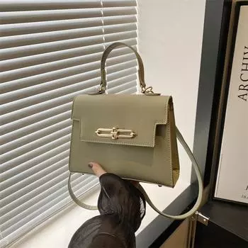 Простые и модные женские сумки женские летние 2024 новые ретро повседневные сумки-мессенджеры модные и простые пригородные маленькие квадратные сумки чёрный