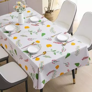Simple And Fresh Fruit Pvc Tablecloth Waterproof And Oil-Proof Rectangular Tablecloth Wind Dining Table Coffee Table Cloth 140*140cm