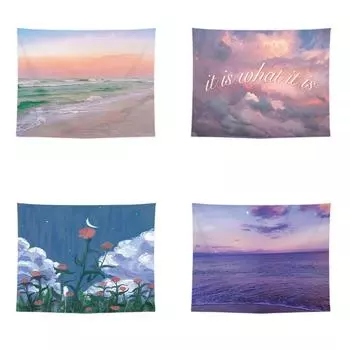 Simple and Fresh Printed Tapestry Home Wall Decoration Tapestry Bedroom Living Room Tapestry 100x75cm