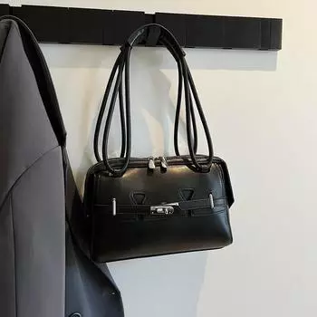 Simple and high-end underarm bag women s fashion shoulder bag spring new niche trendy portable women s bag чёрный