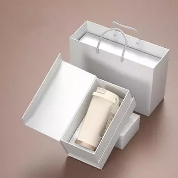 Simple and Large Capacity 316 Stainless Steel Insulated Cup Dual Drink Ceramic Coffee Cup Car Portable Straw Water Cup 530ml чёрный