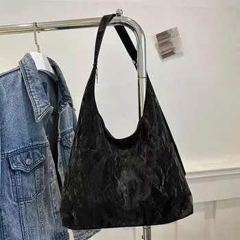 Simple and large-capacity bag women s 2025 spring new high-value underarm tote bag high-end shoulder bag розовый