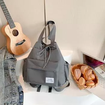 Simple and large-capacity casual tote bag, beautiful texture commuting 2024 shoulder bag, women s solid color portable underarm bag чёрный