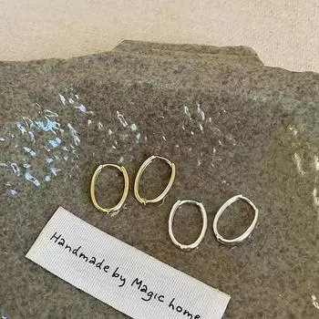 Простые и универсальные овальные металлические серьги-пряжки для женщин, нишевые, высокого класса, с чувством индивидуальности, модные, изысканные, трендовые серьги для поездок на работу