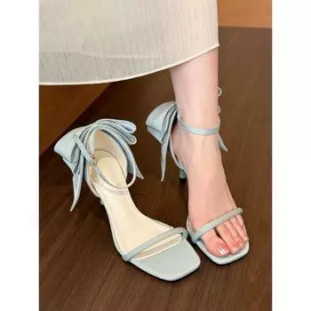 Простые черные туфли на высоком каблуке, женские летние новые модные женские босоножки на супер высоком каблуке, сексуальные современные босоножки на тонком каблуке 35