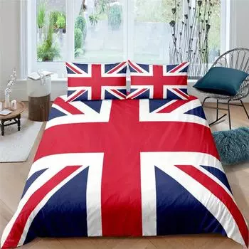 Simple British British Expired Three-Piece Digital Printing Quilt Cover Bedding Home Textiles EU single 135*200