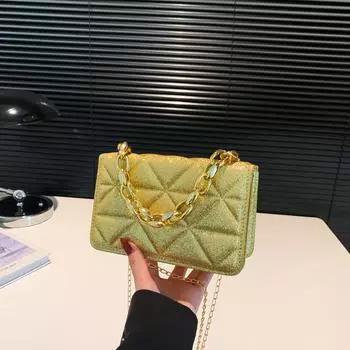 Simple casual fashion commuter bag 2024 summer new retro personalized shoulder bag foreign fashion small square bag чёрный