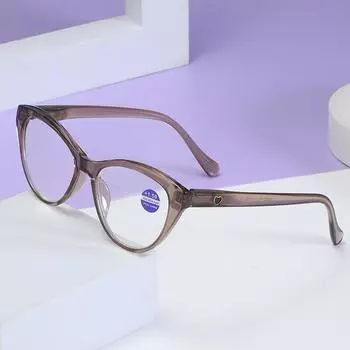 Simple Cat-Eye Pc Large-Frame Anti-Blue Light Reading Glasses Wind Reading Glasses For The Elderly 100