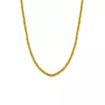 Simple Cauliflower Collarbone Chain Female Sparkling Flash Necklace Starry Plain Chain Design Floral Single Necklace