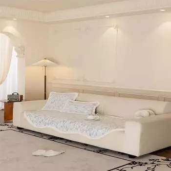 Simple Chenille Jacquard Sofa Cushion Four Seasons Universal Non-Slip Dirty Resistant Sofa Cushion One-piece Light Luxury 90x90