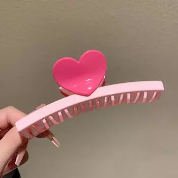 Simple Chic Dopamine Color Plastic Hair Claw Clip Korean Aligator 5.1 Catch Crab Shark Clamp Thick Hair Accessories Headwear