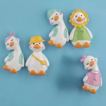 Простые креативные мультяшные магниты на холодильник, симпатичная кривошея утка, наклейка на холодильник, трехмерное магнитное украшение для дома