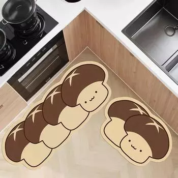 Простой милый маленький грибной диатомовый грязевой ковер для дома, кухни, туалета, впитывающий, простой в уходе коврик для украшения дома 50X80CMAND50X160CM