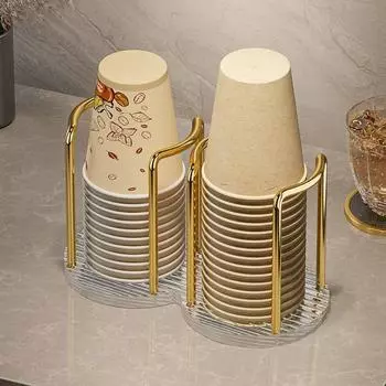 Simple Disposable Cup Holder Dust-proof Paper Cup Storage Rack Acrylic Cup Holder Disposable Cup S