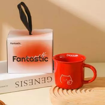 Simple Drawing Ceramic Water Cup Gift Box High Value Cup Coffee Cup Gift Holiday Mug Event Souvenir 301-400ml