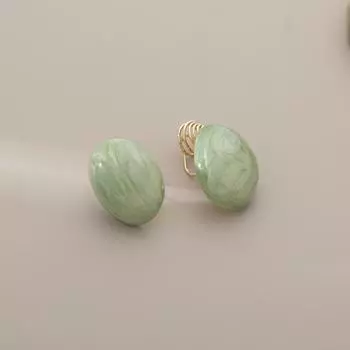 Simple Elegant Geometric Enamel Earrings for Women Fashionable Mosquito Ear Clips for Women Without Ear Piercings