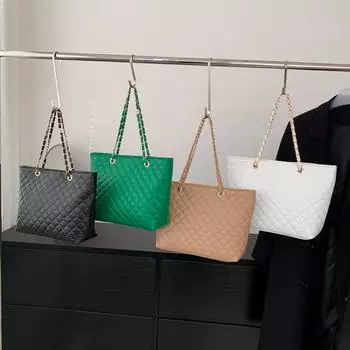 Simple fashion bag women s 2024 winter new fashion simple tote bag retro casual large capacity shoulder bag чёрный