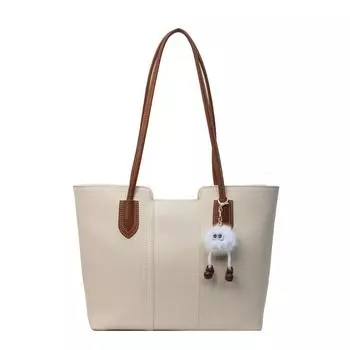 Простая модная ручная сумка-тоут, большая вместимость, женская сумка через плечо чёрный