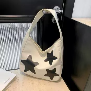 Simple fashion large capacity commuter messenger bag casual fashion shoulder bag summer new trend fashion tote bag чёрный