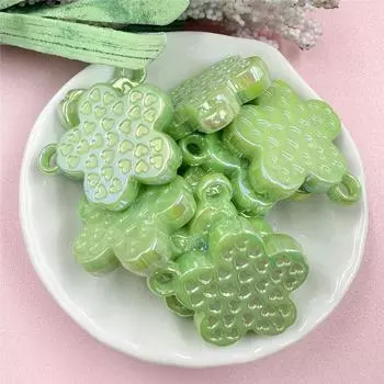 Simple Fashion Love Heart Flower Pendants Material Handmade Creative Acrylic 26.4 * 30.5mm for Necklace Key Chain Accessories 10Pcs Petal Beads DIY розовый