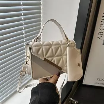 Simple fashion trend messenger bag tide 2024 summer new simple fashion shoulder bag casual retro handbag чёрный