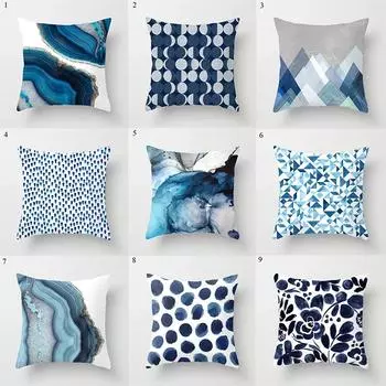 Simple Geometric Decorative Pillowcases Living Room Office Home Pillowcases Car Ornaments 40x40cm